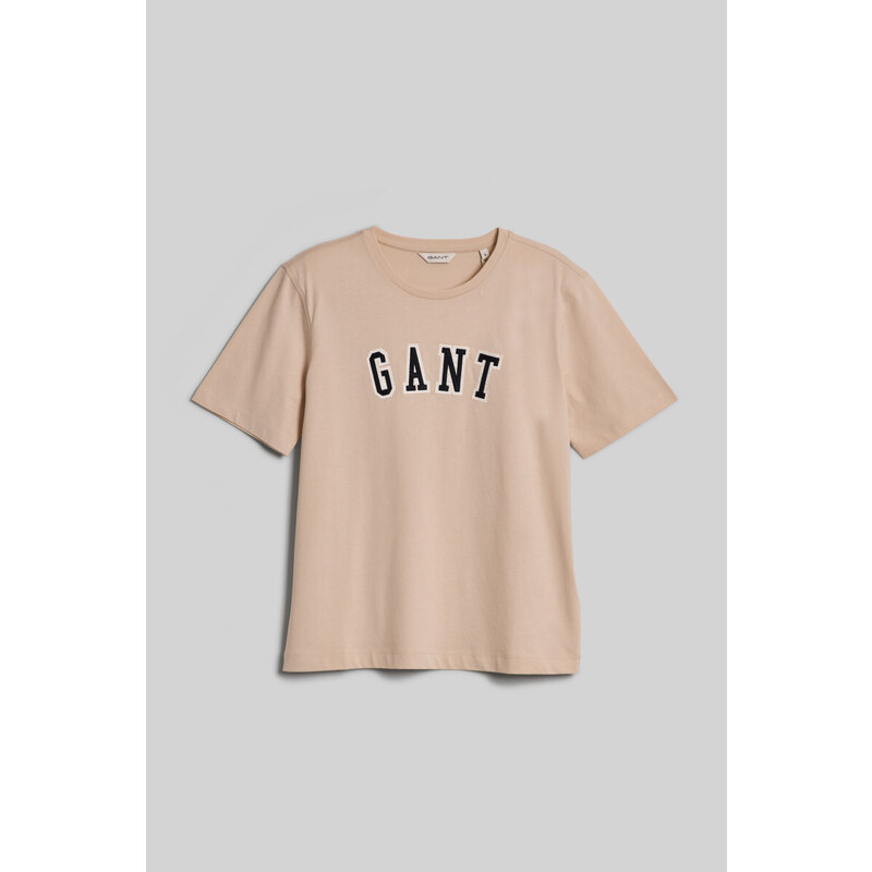 TRIČKO GANT REL LOGO C-NECK T-SHIRT SOFT OAT 49041278