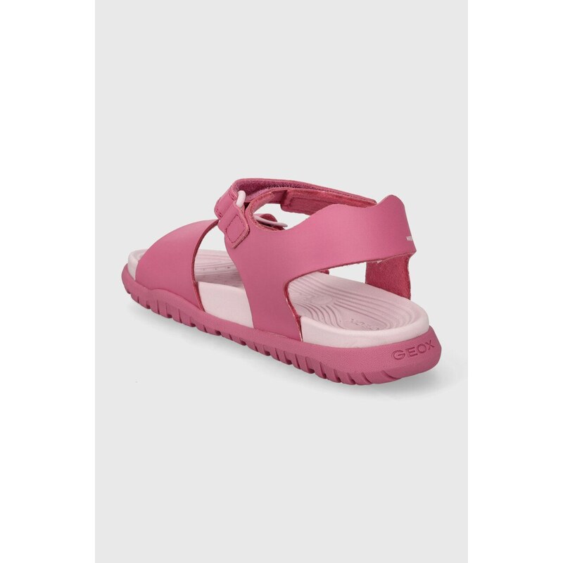 Detské sandále Geox SANDAL FUSBETTO ružová farba