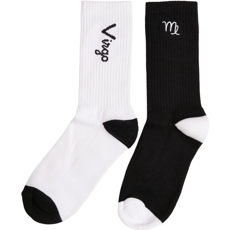 Mister Tee Zodiac 2-Pack Socks Black/White Virgo 50677210