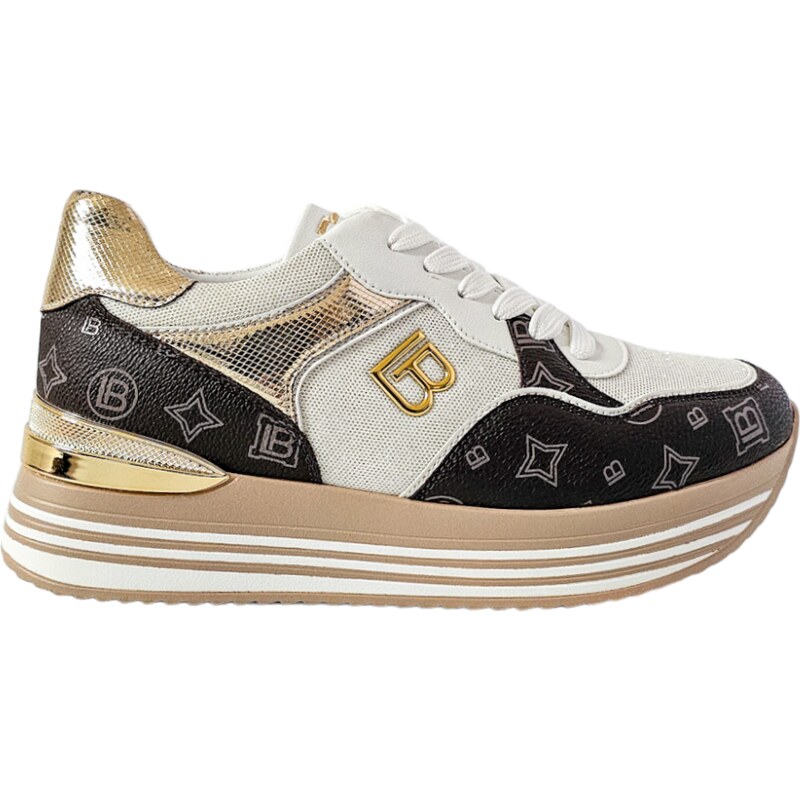 Tenisky Laura Biagiotti Logato Brown White 56369287