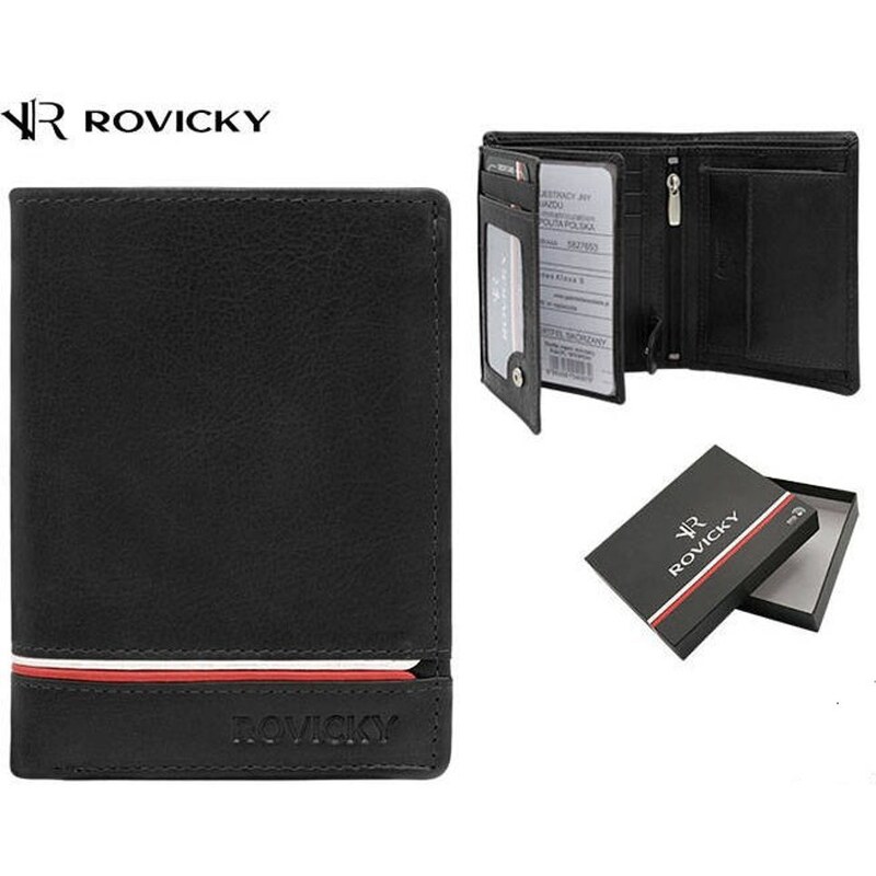 Trendy čierna pánska peňaženka ROVICKY 49032962