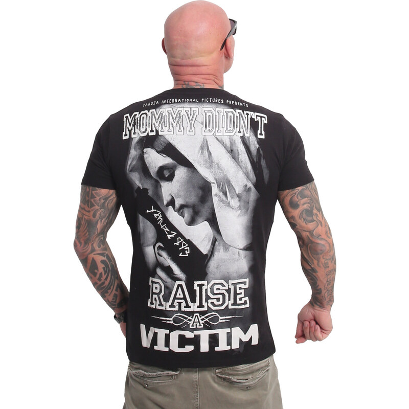 Yakuza tričko pánske NO VICTIM TSB 23028 black