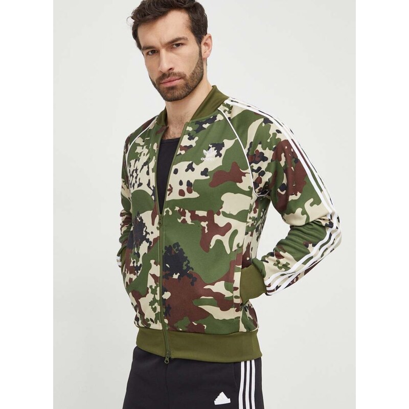 Mikina adidas Originals panska zelena farba vzorovana IS0253 GLAMI.sk