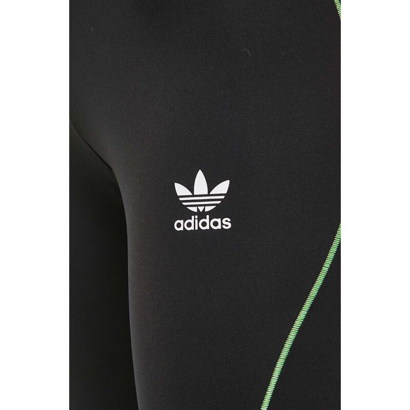 Legíny adidas Originals dámske, čierna farba, s potlačou, IT9700