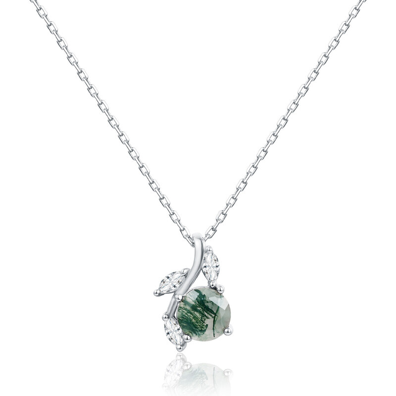 Olivie Strieborný náhrdelník MACHOVÝ ACHÁT 8416 49282373