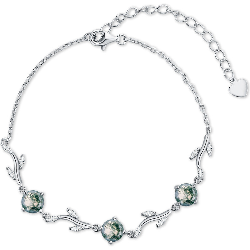 Olivie Strieborný náramok MACHOVÝ ACHÁT 8420 49048552