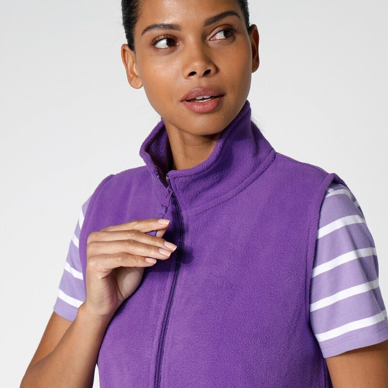 Blancheporte Fleecová vesta na zips fialová 044