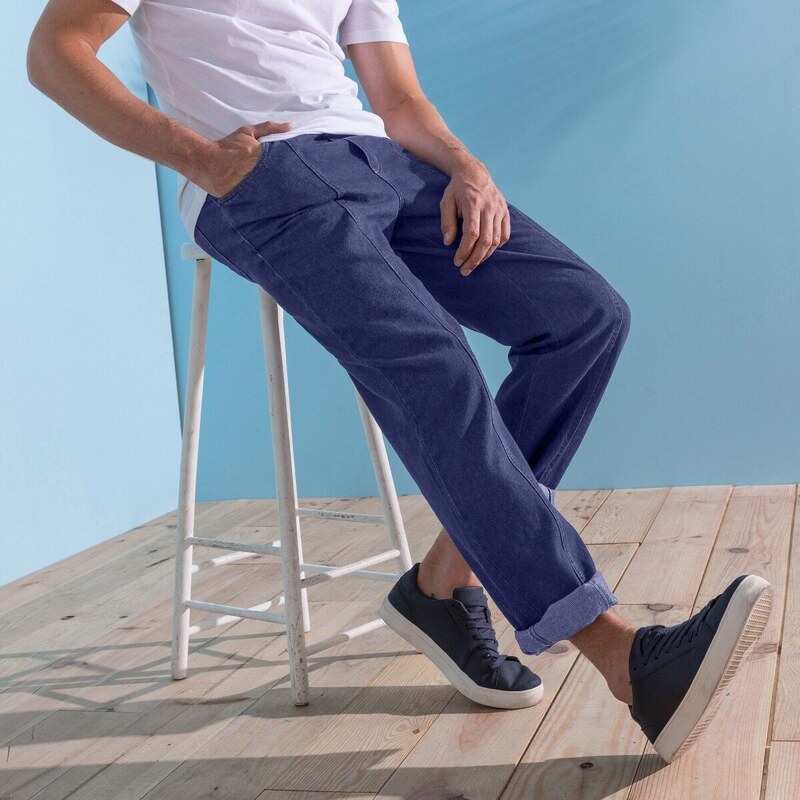 Nohavice z tenkého denimu s pružným pásom denim 038 Blancheporte 67316143