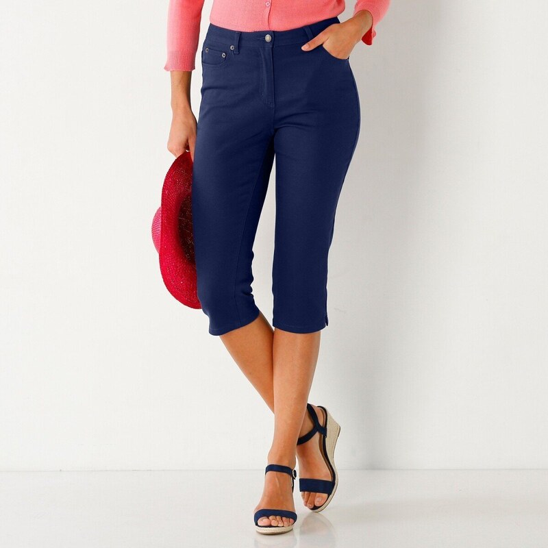 Úzke farebné 3/4 nohavice nám.modrá 038 Blancheporte 48125991