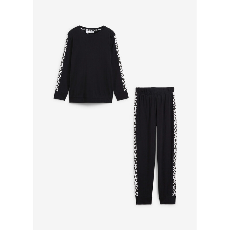 bonprix Dievčenské pyžamo (2-dielne), farba čierna