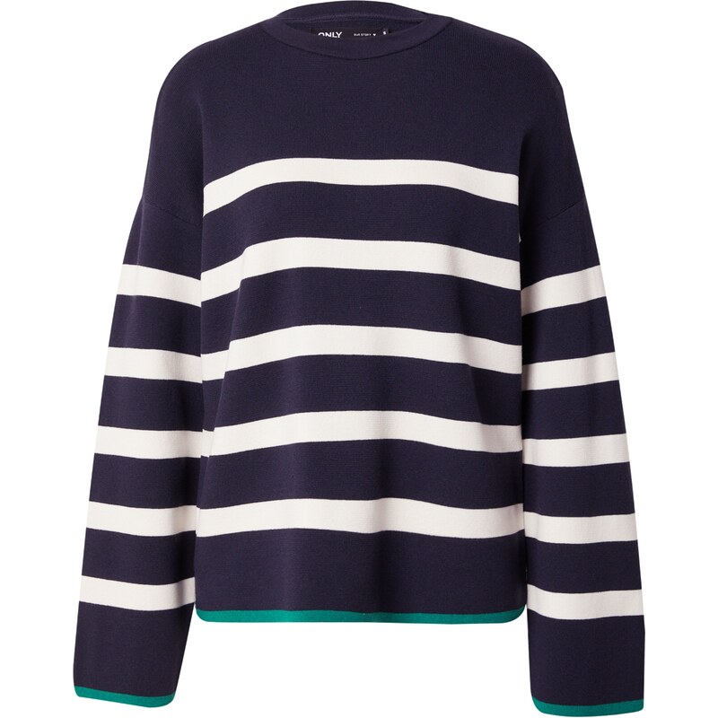 ONLY Sveter ALBERTE tmavomodrá / nefritová / biela 46359178