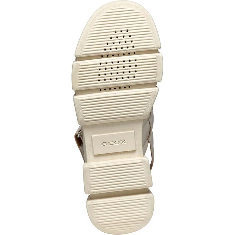 Kožené sandále Geox D LISBONA dámske, béžová farba, na platforme, D45PSA 000TU C5004