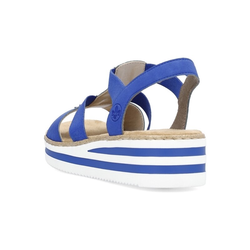 Dámske sandále RIEKER V0209-14 modrá S4