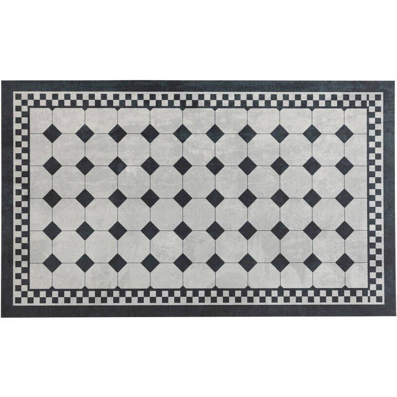 Blancheporte Vinylový koberec s potlačou šachovnice čierna/biela 049