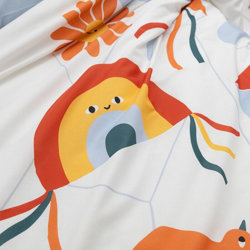 Blancheporte Detská bavlnená posteľná bielizeň Lietajúci drak s potlačou ražná 090