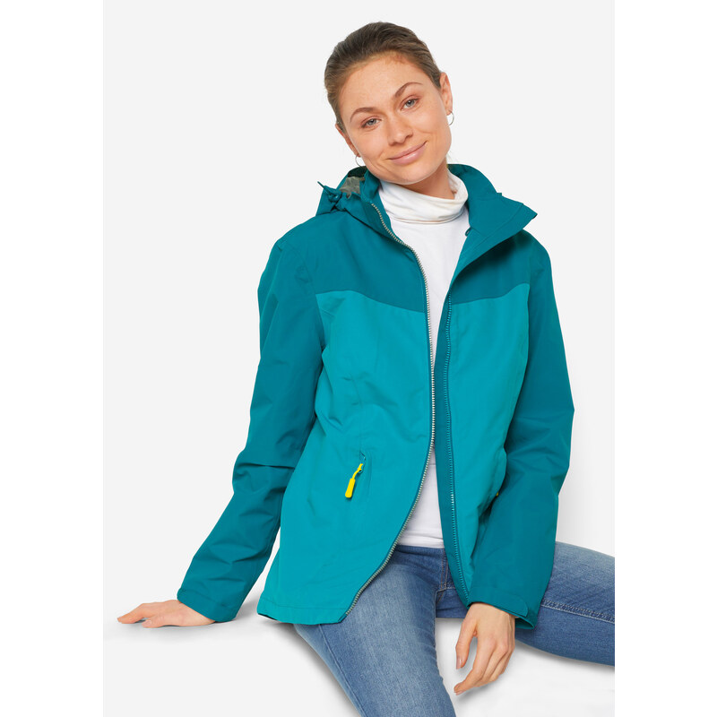 bonprix Outdoorová funkčná bunda s kapucňou, farba modrá 44737068