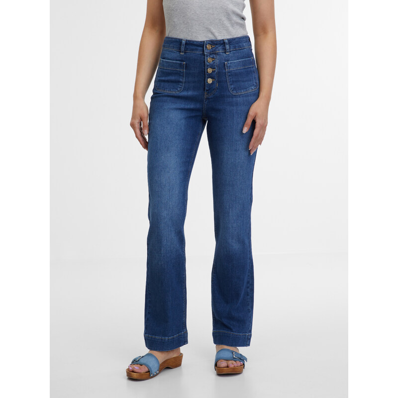 Tmavomodré dámske bootcut džínsy ORSAY 50668640