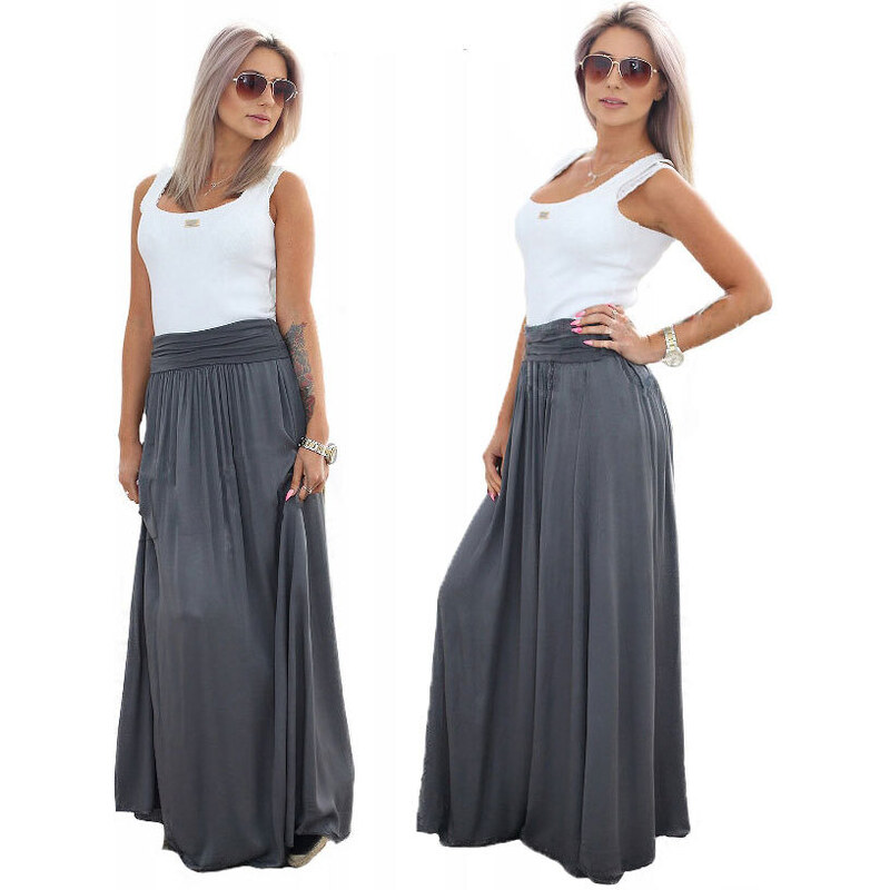 Fashionweek Dlhá maxi letná sukňa zo vzdušného materiálu MF266 48750584