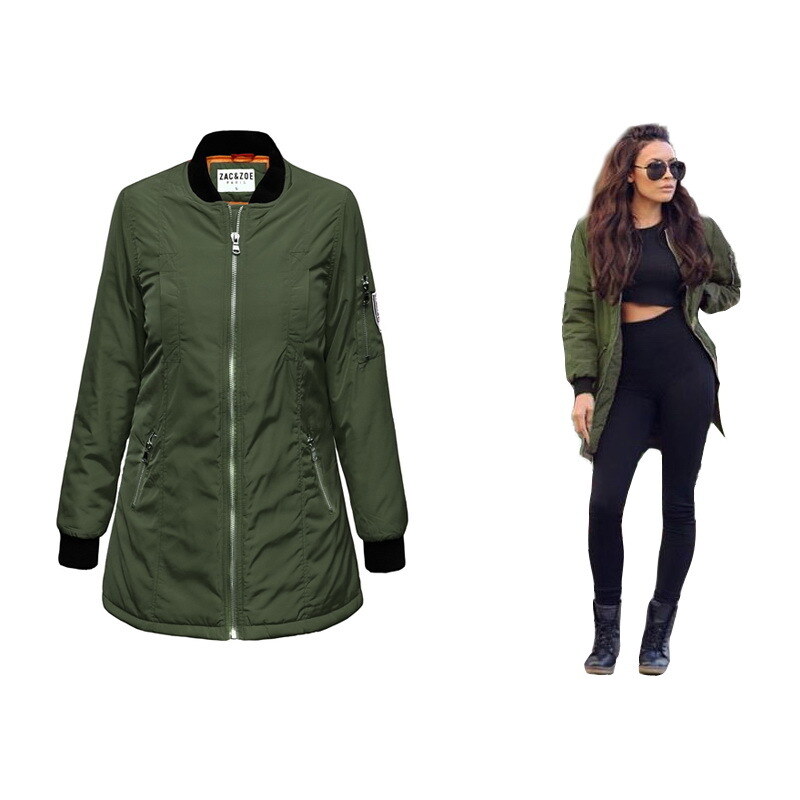 Fashionweek Dámska Bunda bomber parka MILITARY F125 48750247