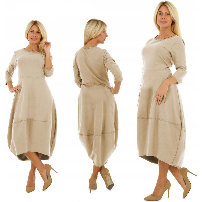 Fashionweek Pohodlné teplákové šaty oversized MF896 48750265