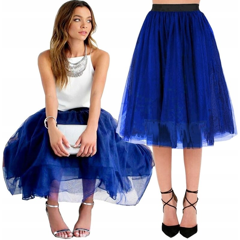 Fashionweek Dámska midi tylová sukňa MD782 48750367