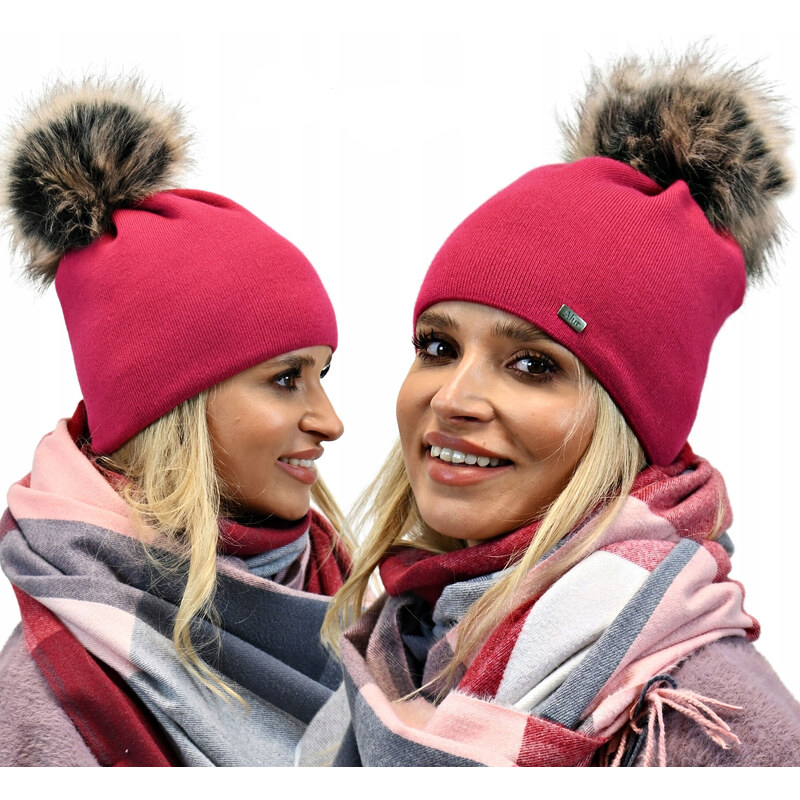 Fashionweek Dámska zimná čiapka s brmbolcom ZIZI15/A13 48750442