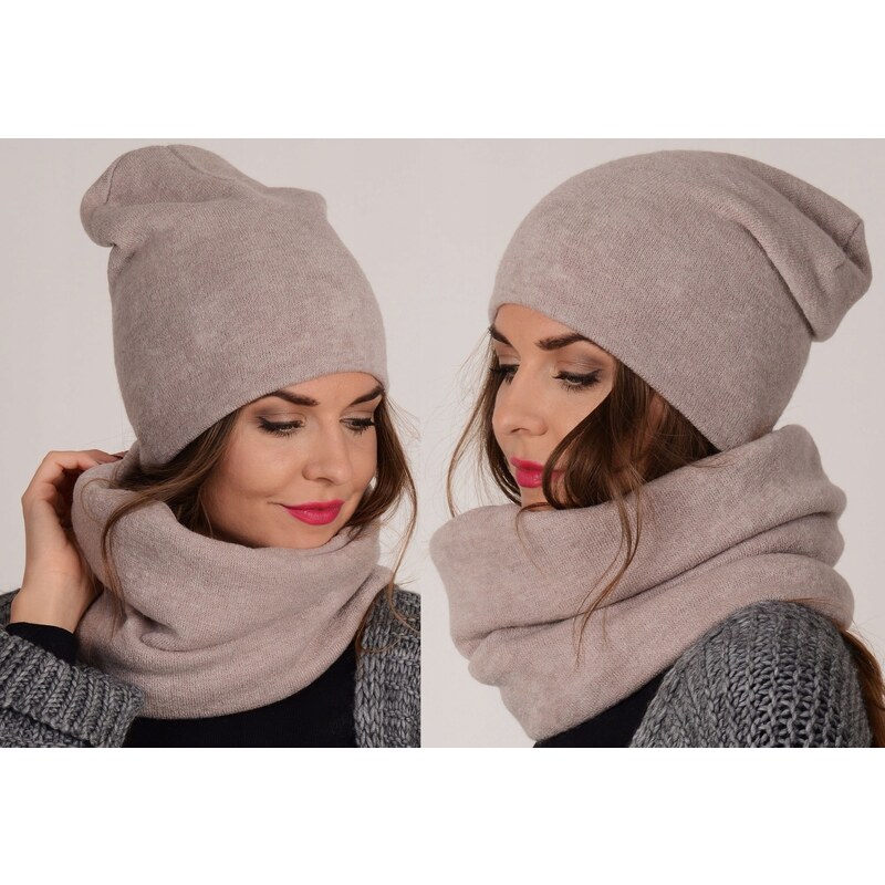 Fashionweek ZIMNÍ SET ČIAPKA A ŠÁL, PLETENÝ TUNEL ZIZI20/K6 48750393