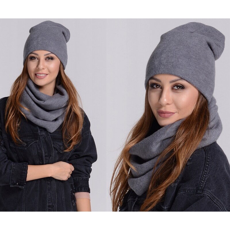 Fashionweek ZIMNÍ SET ČIAPKA A ŠÁL, PLETENÝ TUNEL ZIZI20/K6 48750394