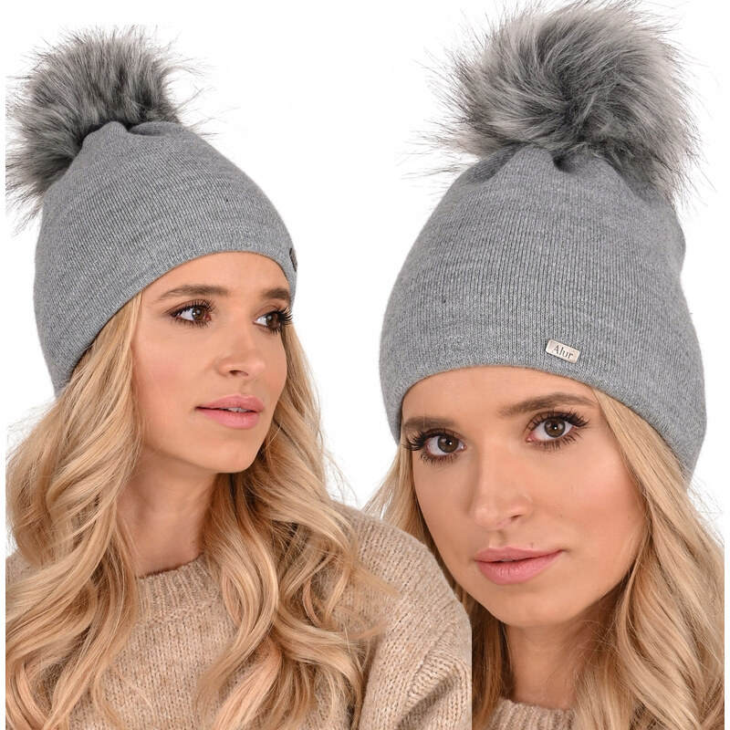 Fashionweek Dámska zimná čiapka s brmbolcom ZIZI15/A13 48750432
