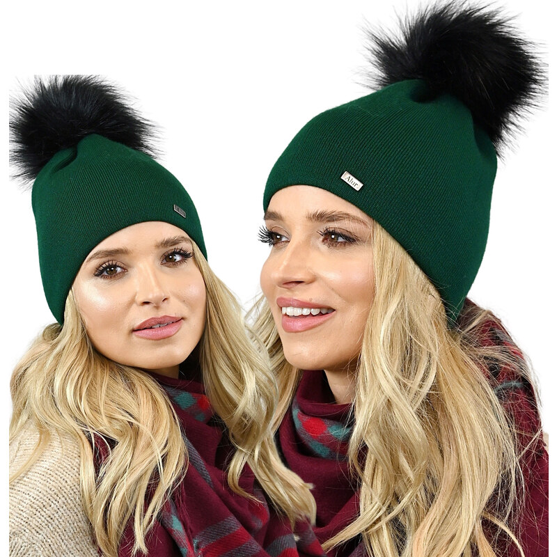 Fashionweek Dámska zimná čiapka s brmbolcom ZIZI15/A13 48750436