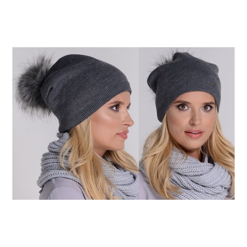 Fashionweek Dámska zimná čiapka s brmbolcom KRASNAL ZIZI-C7 48751011