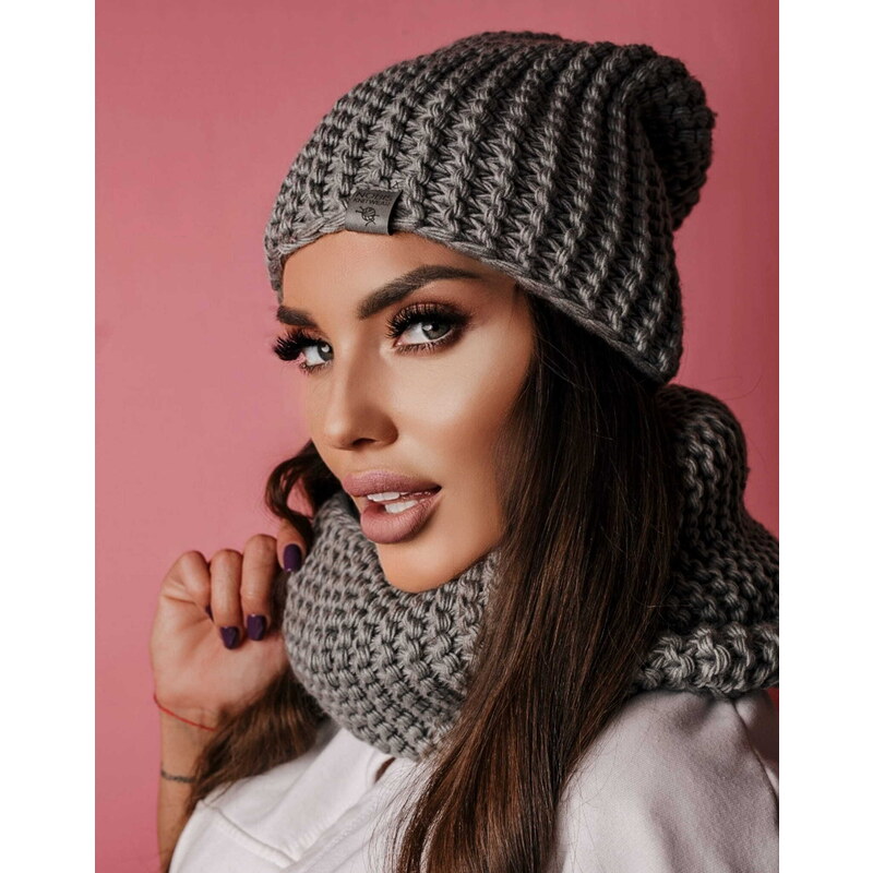 Fashionweek Dámsky zimný set čiapka + šál komin NB1027 48751366