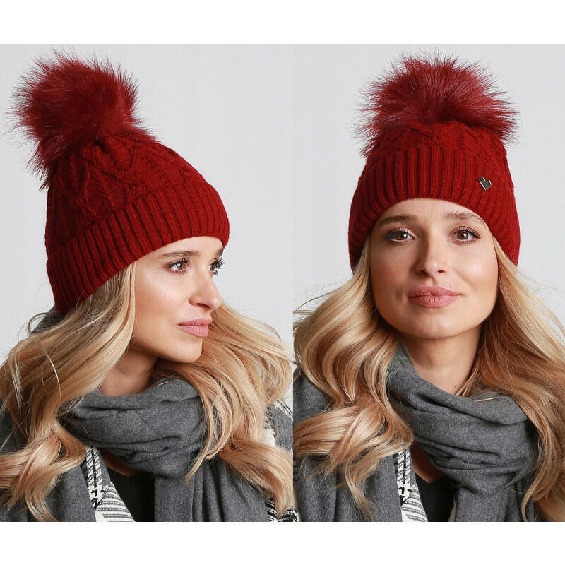 Fashionweek Dámska čiapka s kožušinovou brmbolcom ala JENOT! + Flísová 48751494