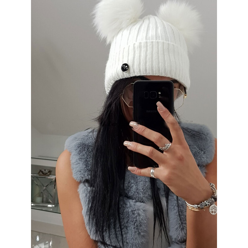 Fashionweek Dámska zimná čiapka s dvoma brmbolcami K2 67241475