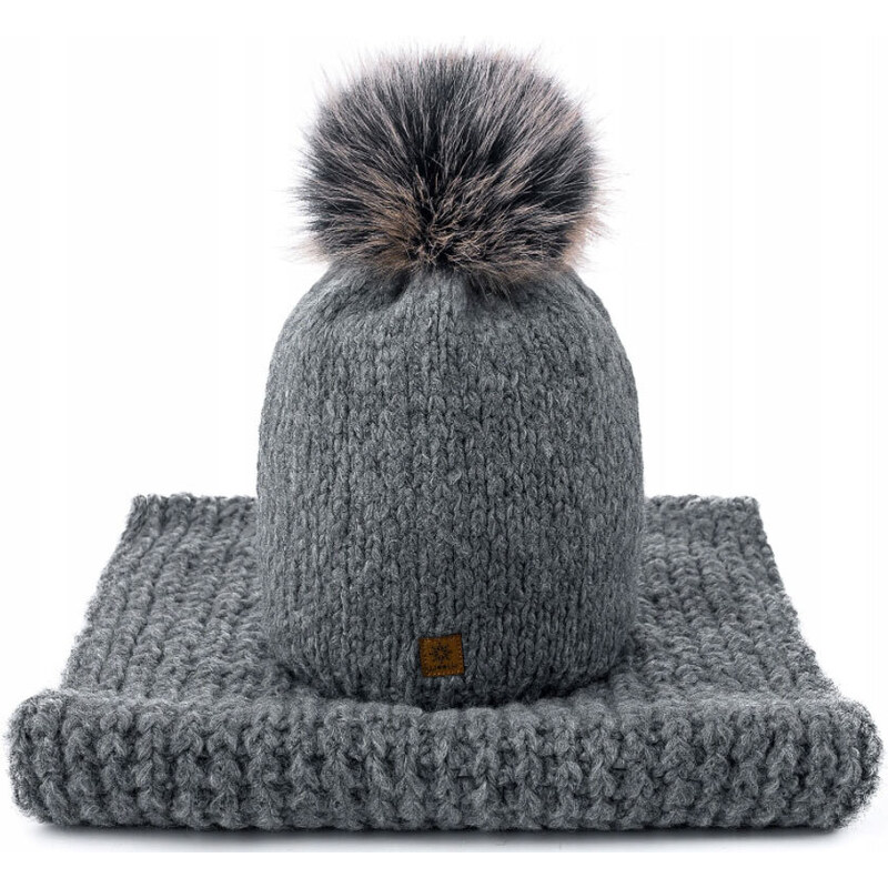Fashionweek Exkluzívny zimný set čiapky a šál, pletený tunel Woolk 48751620