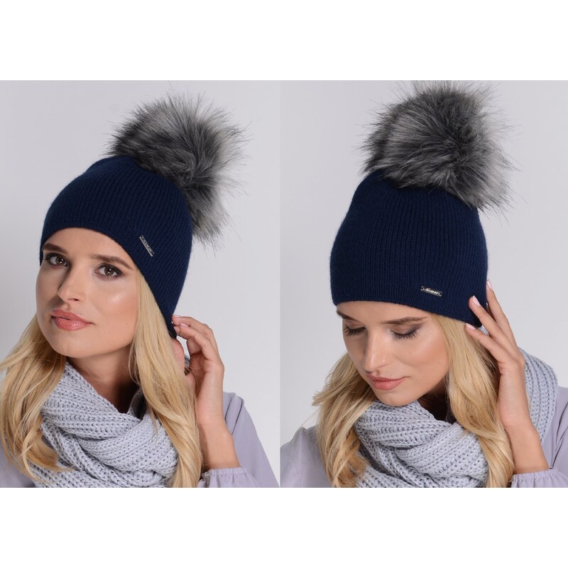 Fashionweek Dámska zimná čiapka s brmbolcom ZIZI-H1 48751626