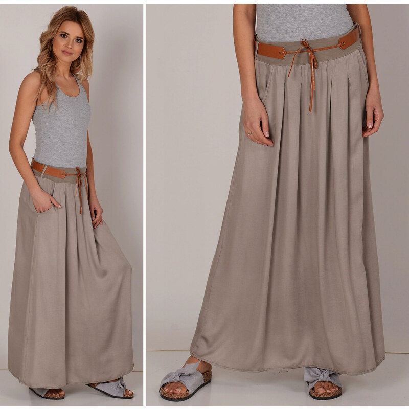 Fashionweek Dlhá maxi letná sukňa zo vzdušného materiálu s vreckami + 48751865