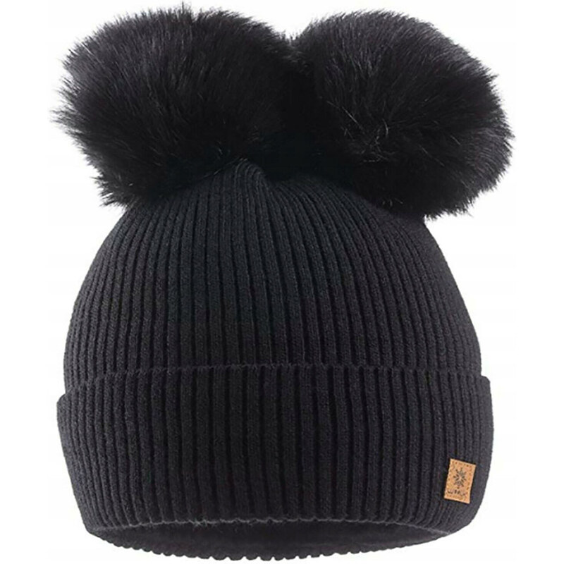 Fashionweek Dámska zimná čiapka s dvoma brmbolcami WOOL2 48752082