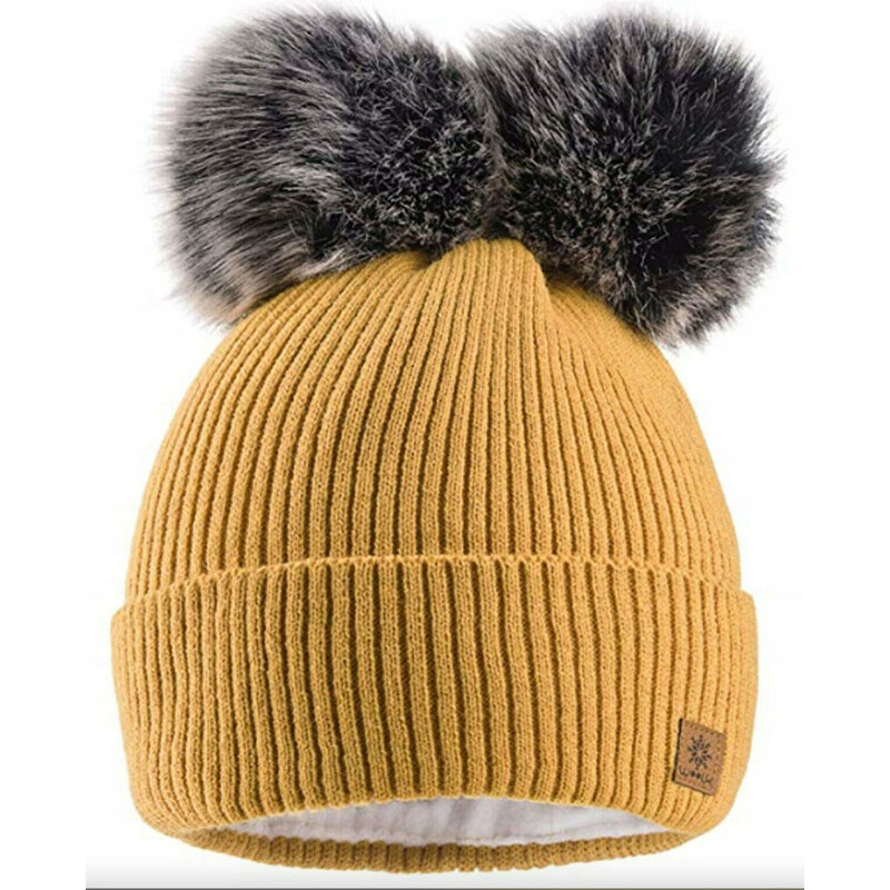 Fashionweek Dámska zimná čiapka s dvoma brmbolcami WOOL2 48752086