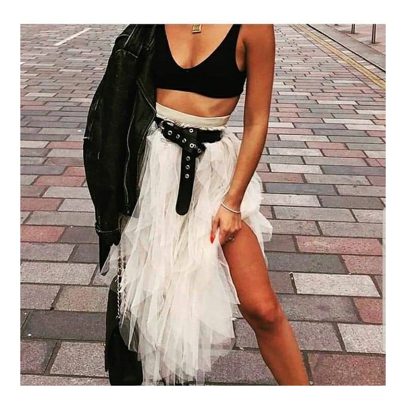 Fashionweek Dámska MAXI Tylová sukňa ROCK STAR TC027 48752275