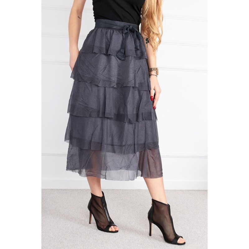 Fashionweek Dámska tylová sukňa s volánikmi a mašličkou S1991 48752282