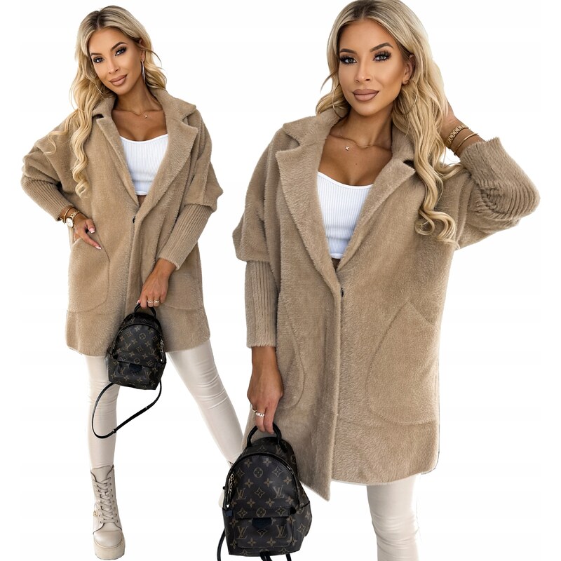 Fashionweek Vlnený kabát z alpaky tc830