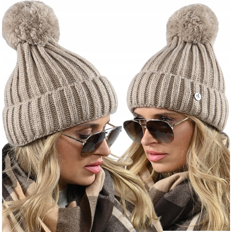 Fashionweek Teplá farebná dámska čiapka s brmbolcom BEANIE ZIZI01 48752941