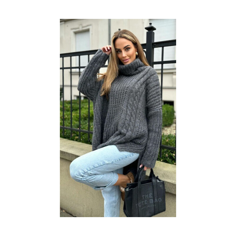 Fashionweek Dámske pončo s rolákom teplé hrubé pončo s vlnou, prémiová 48753161