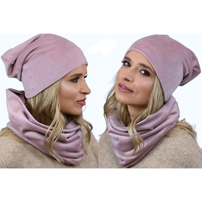 Fashionweek Dámsky zamatový set čiapky a šálu ZIZI-BV 48753235