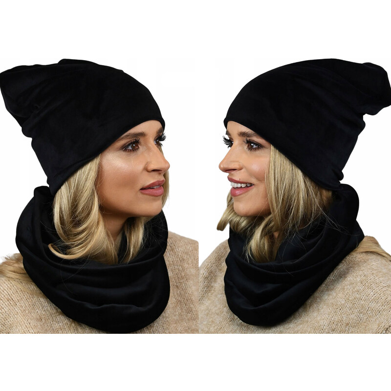 Fashionweek Dámsky zamatový set čiapky a šálu ZIZI-BV 48753241