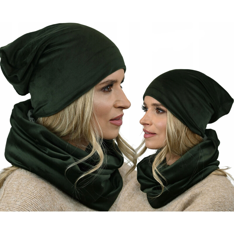 Fashionweek Dámsky zamatový set čiapky a šálu ZIZI-BV 48753245