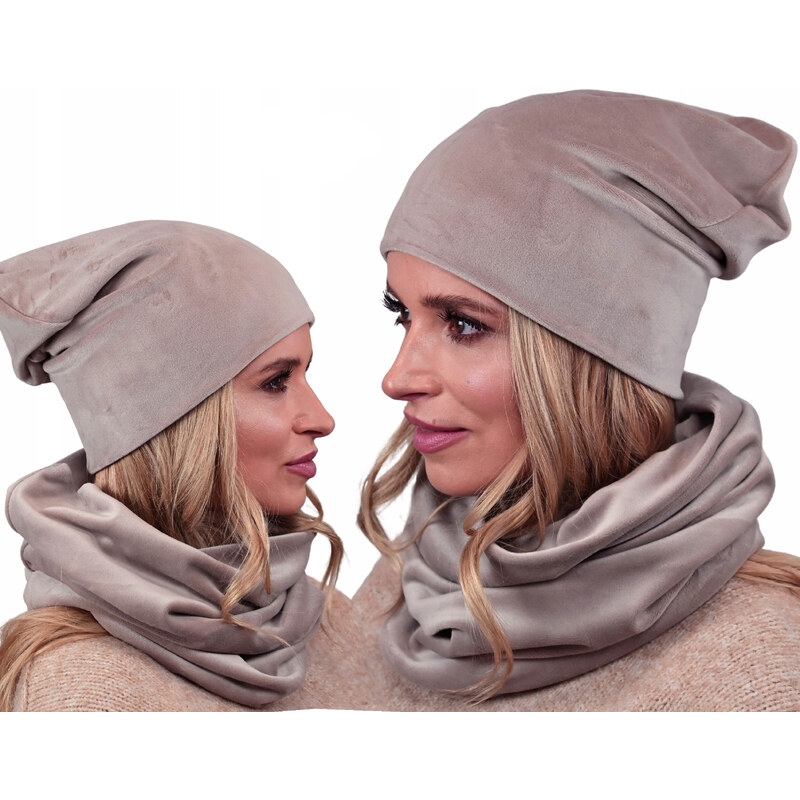 Fashionweek Dámsky zamatový set čiapky a šálu ZIZI-BV 48753238