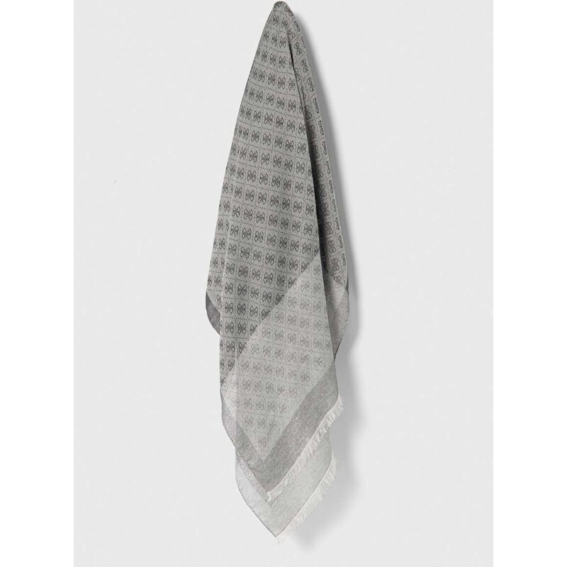 Šál Guess NOELLE dámsky, šedá farba, vzorovaný, AW5093 MOD03