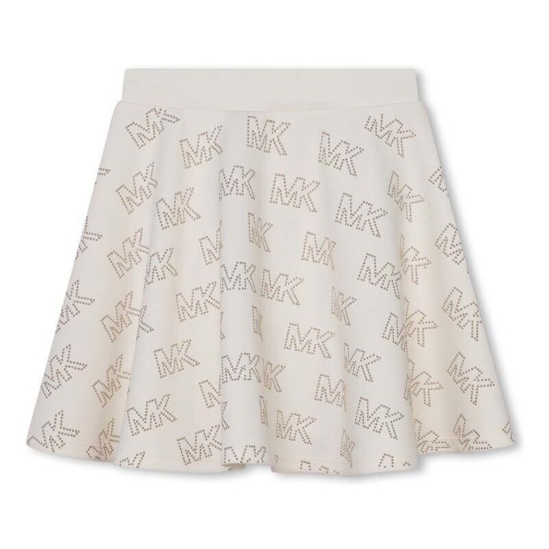 Dievčenská sukňa Michael Kors béžová farba, mini, áčkový strih